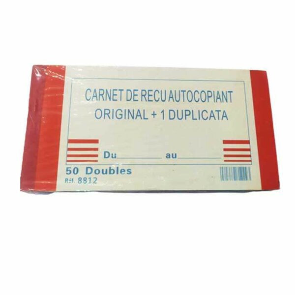 Carnets de reçu autocopiant