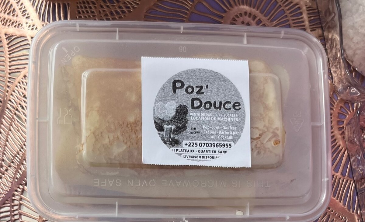 Boîte de crêpe a la vanille