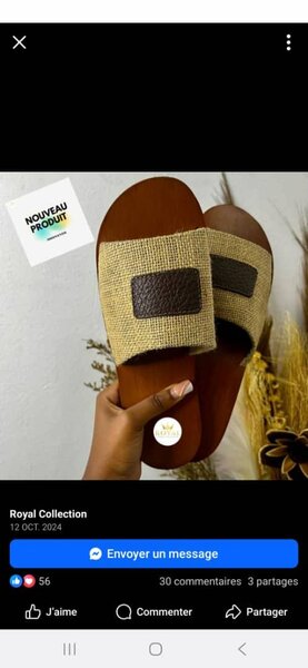 Sandales en Raphia mixte