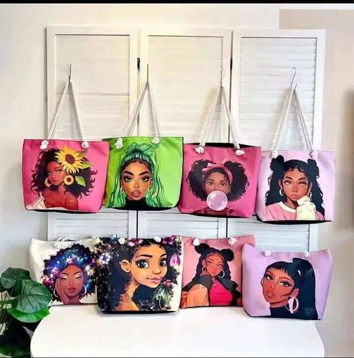 Sac fourre-tout à motifs artistiques