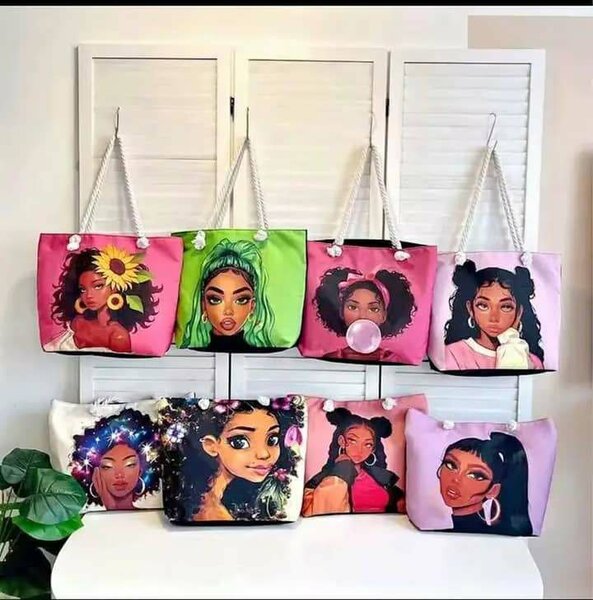 Sac fourre-tout à motifs artistiques