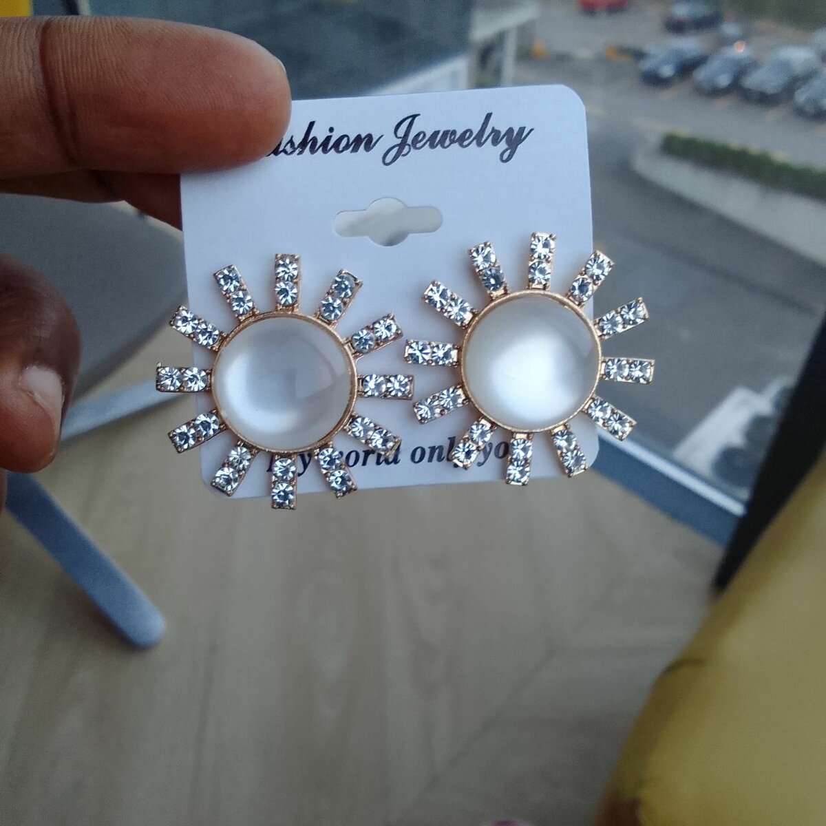 Boucles d'oreilles solaires cristal