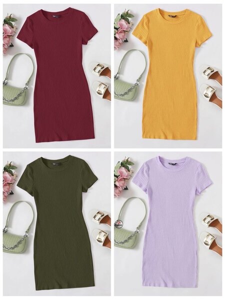 Robe violet courte