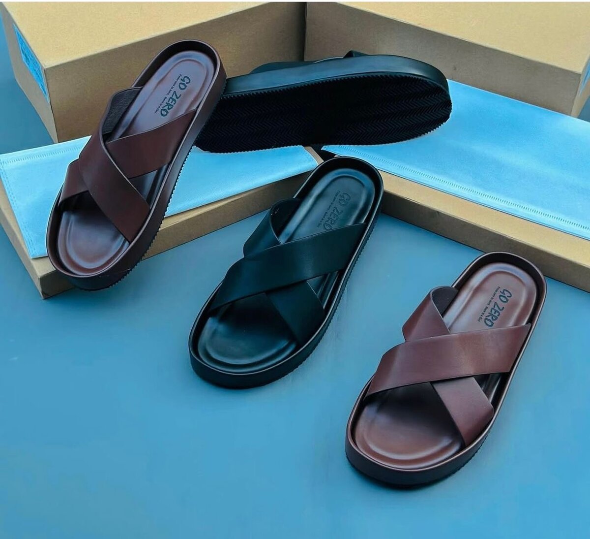 Sandales Homme en Cuir Élégantes