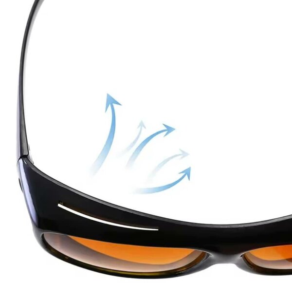 Lunettes de soleil enveloppantes - vision nocturne