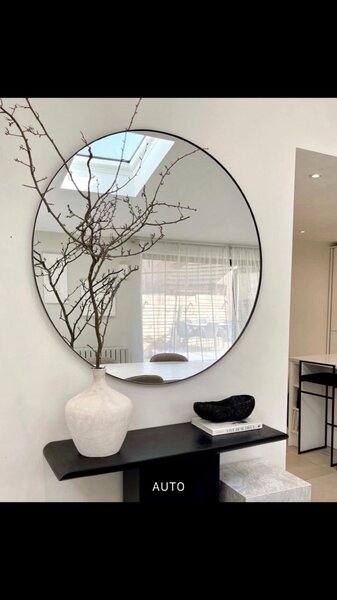 Mirror with rack