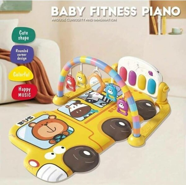 Tapis de jeu pour clavier de piano à piles avec éclairage mu