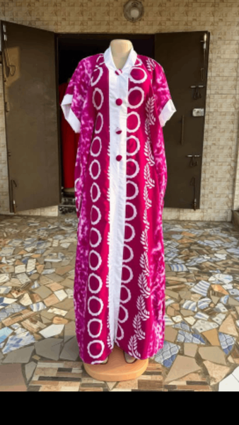 Robe longue manches courtes