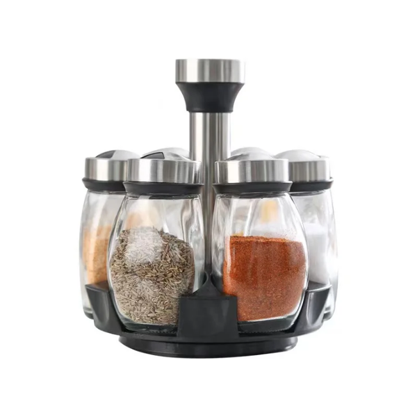 Ensemble de pots à épices rotatif