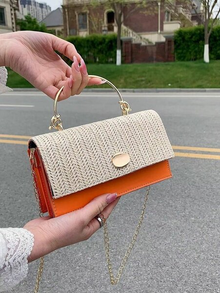 Sac pochette tissé
