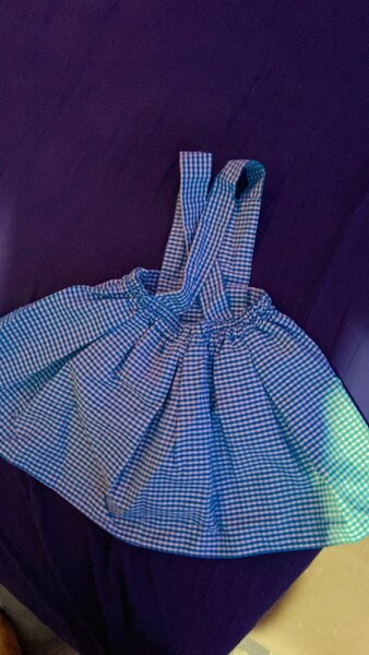 Robe d'été à carreaux bleus