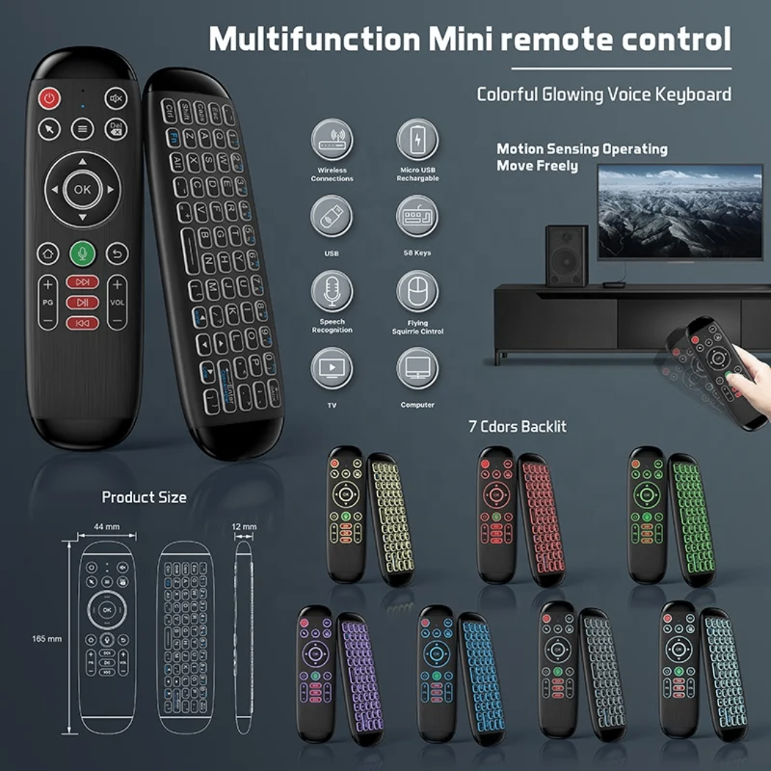 Télécommande Mini sans fil rétroéclairée