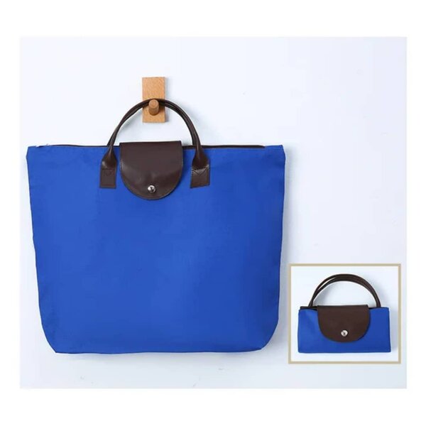 Sac pliable en tissu bleu