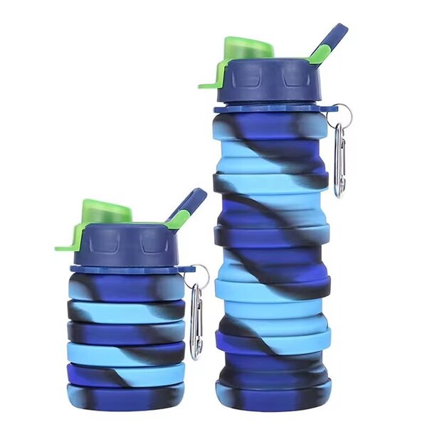 Gourde pliable en silicone colorée