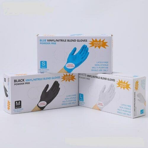 Gants en vinyle/nitrile