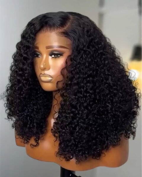 Wet curls closure wigs and frontal