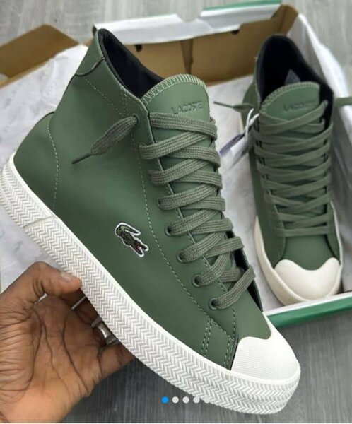 Baskets montantes vertes homme