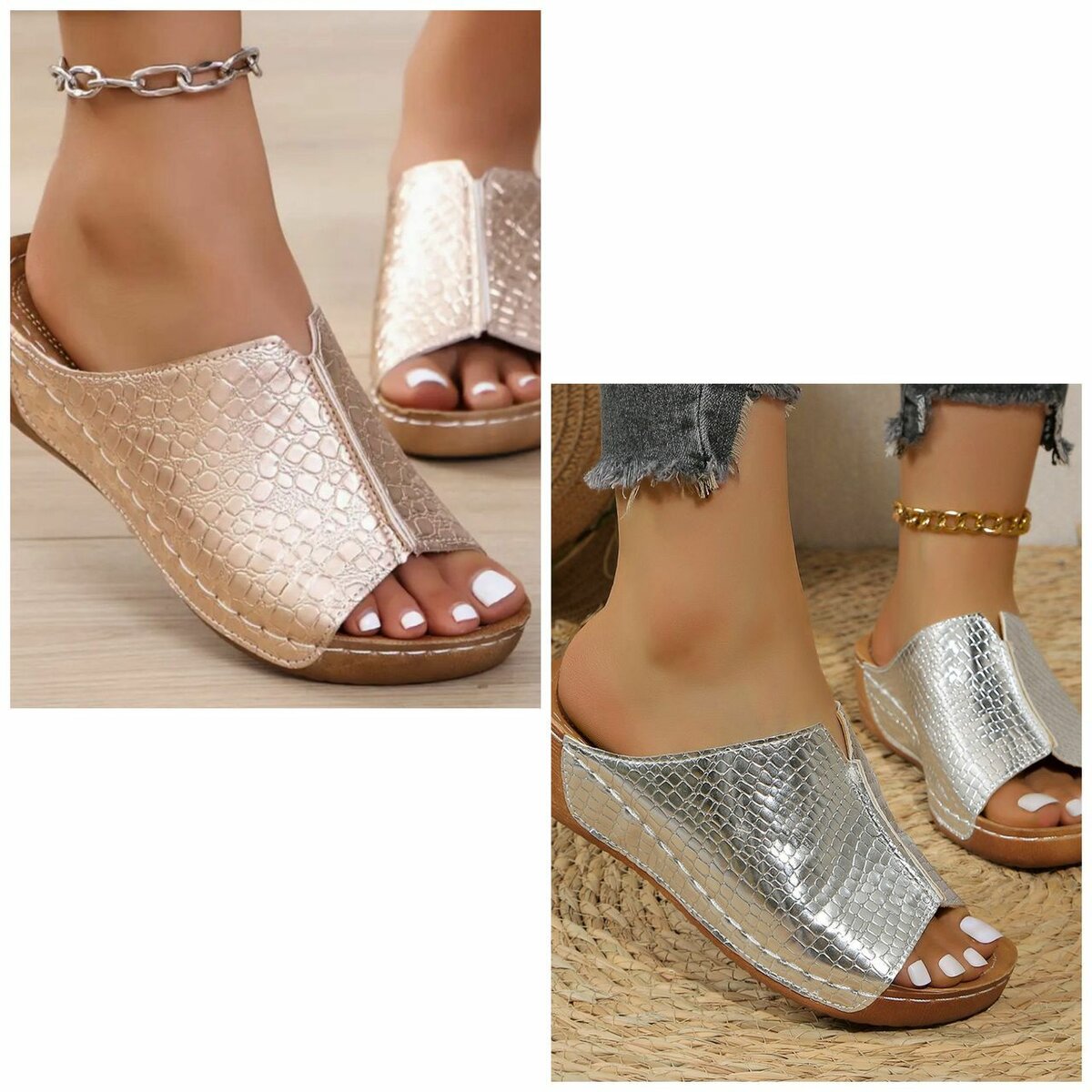 Nice wedge slippers