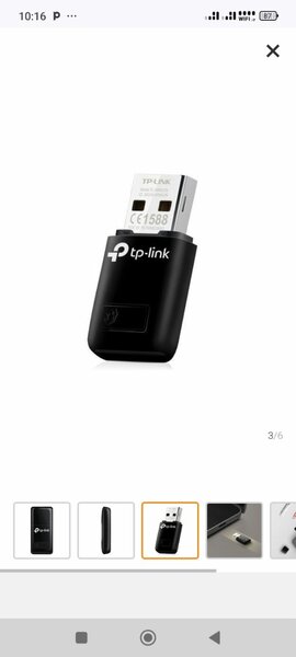 TP-Link Clé Wifi-Adaptateur USB Mini TL-WN823N-Noir/Or