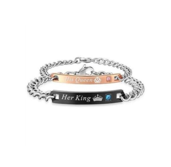 Bracelets Couple 'Her King & His Queen'