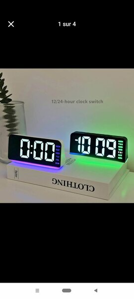 Réveil numérique LED moderne