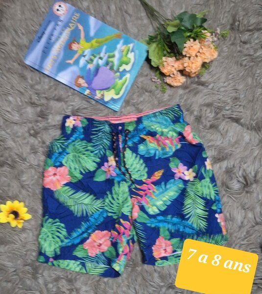 Short Hawai bleu