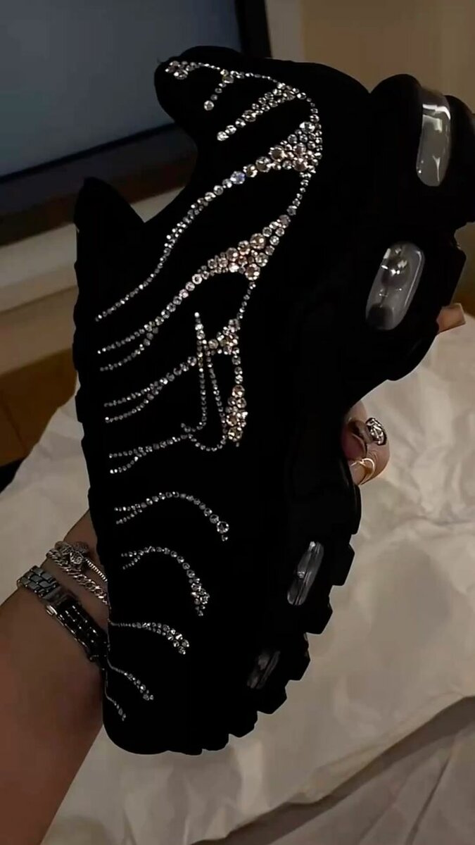 Baskets noires strass