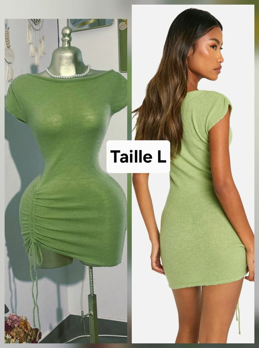 Robe moulante verte élégante