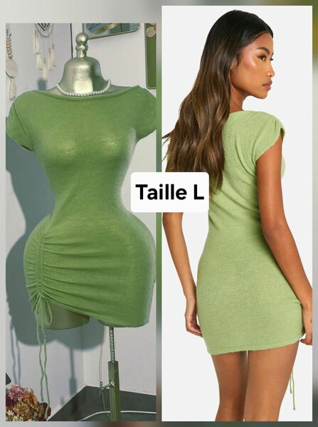 Robe moulante verte élégante