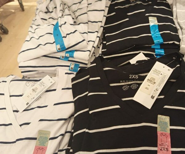 T-shirt à rayures en coton