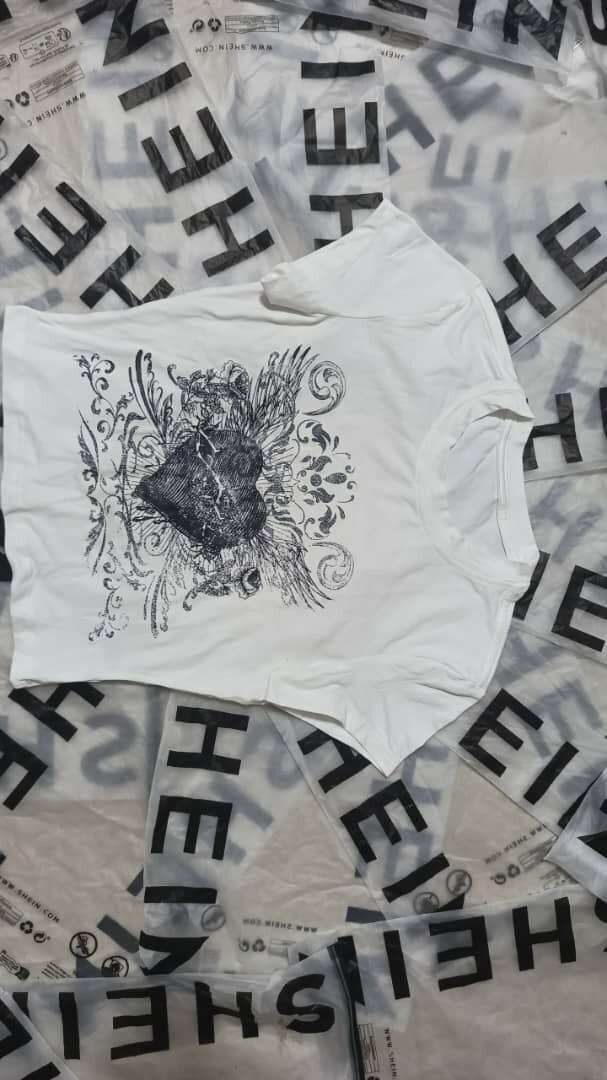 T-shirt cœur ailé graphique