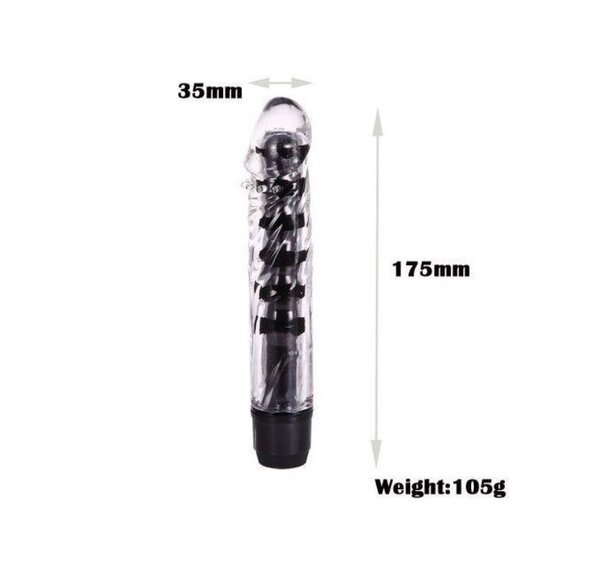 Vibromasseur Transparent 175mm