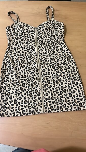 CHEETAH PRINT DRESS UK 14