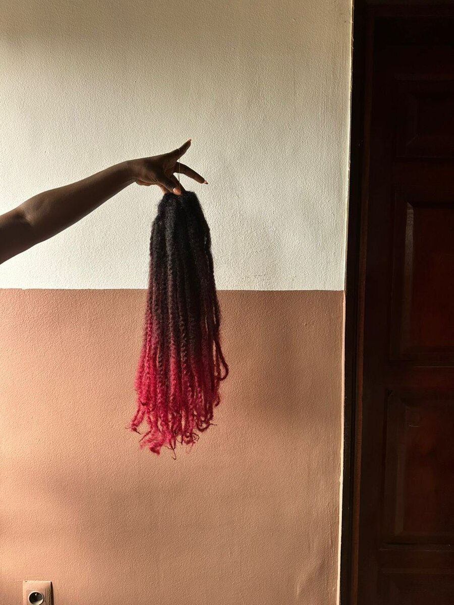 Extensions en cheveux crépus colorés