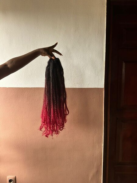 Extensions en cheveux crépus colorés