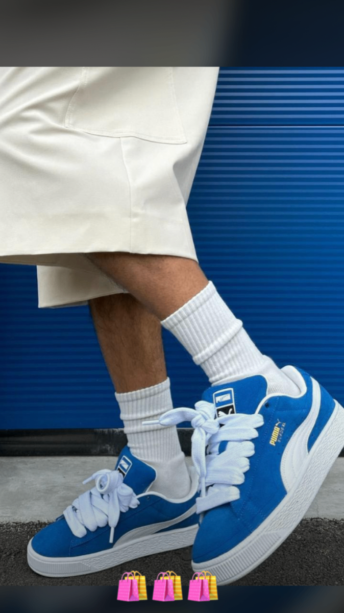 Baskets bleues homme tendance