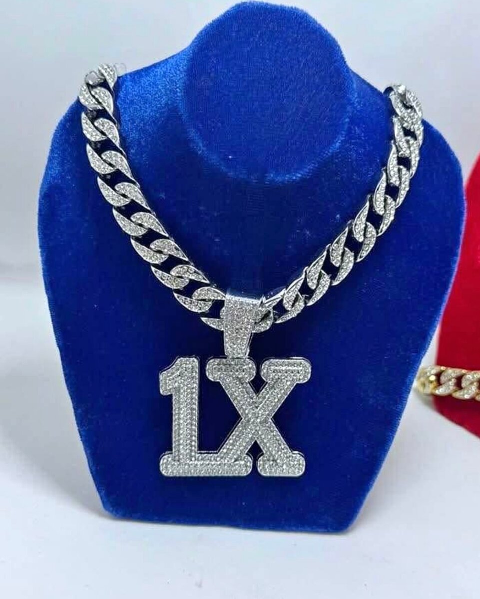 Collier 1X en strass brillant