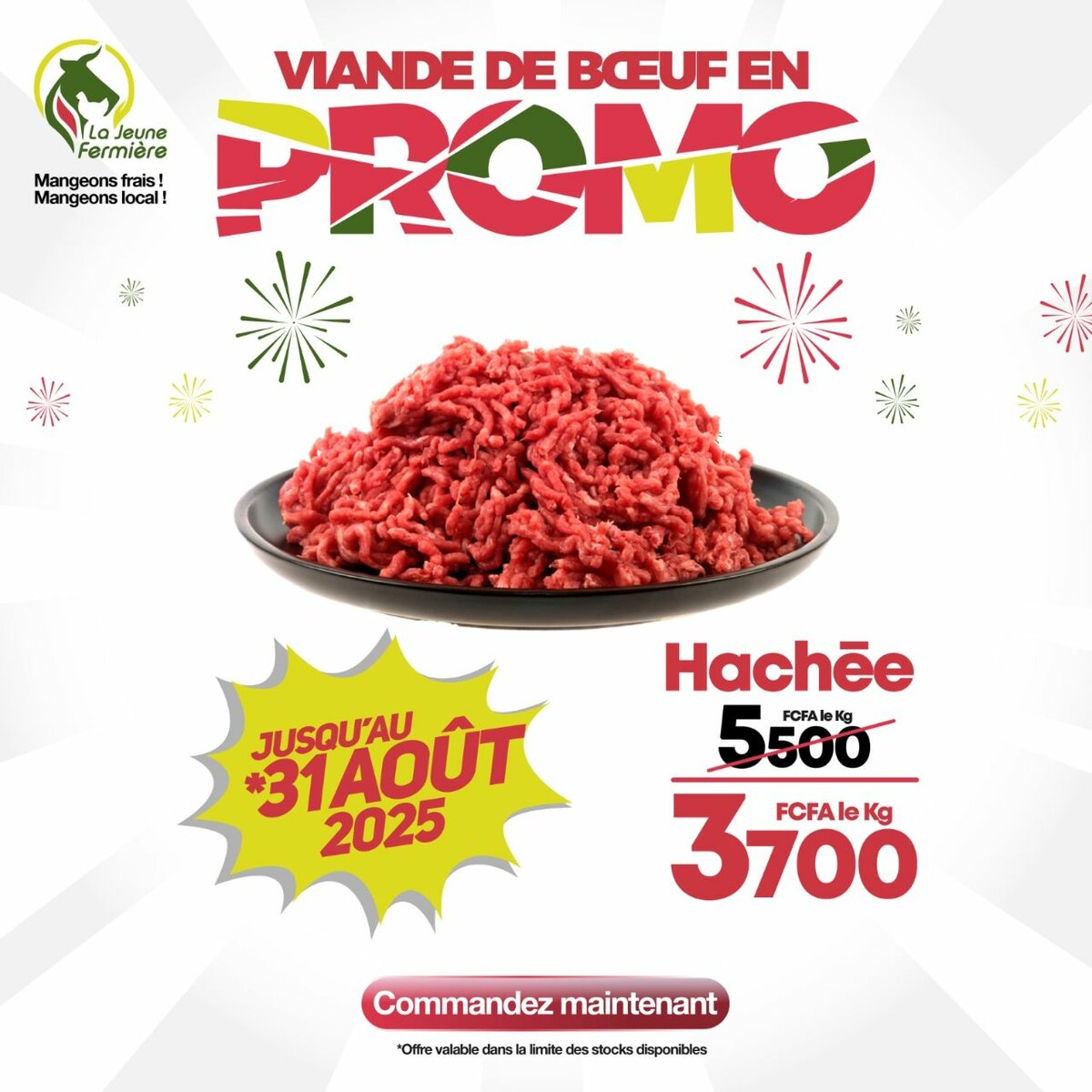 Viande de bœuf hachée promo