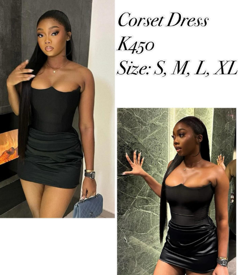 black corset dress