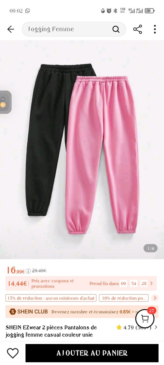 Lot de 2 joggings