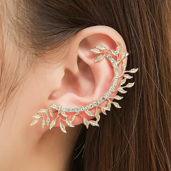 Bijou d'oreille feuille élégante