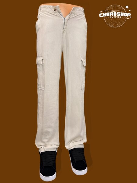 Pantalon cargo beige homme