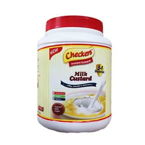 checkers flavoured and milk custard