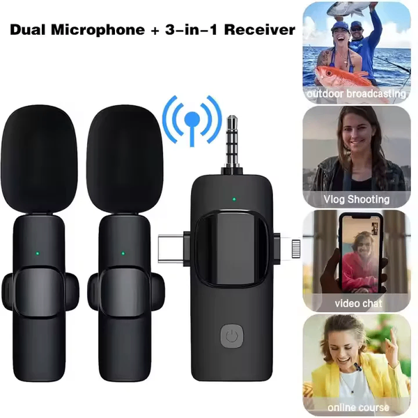 Microphone sans fil 3-en-1