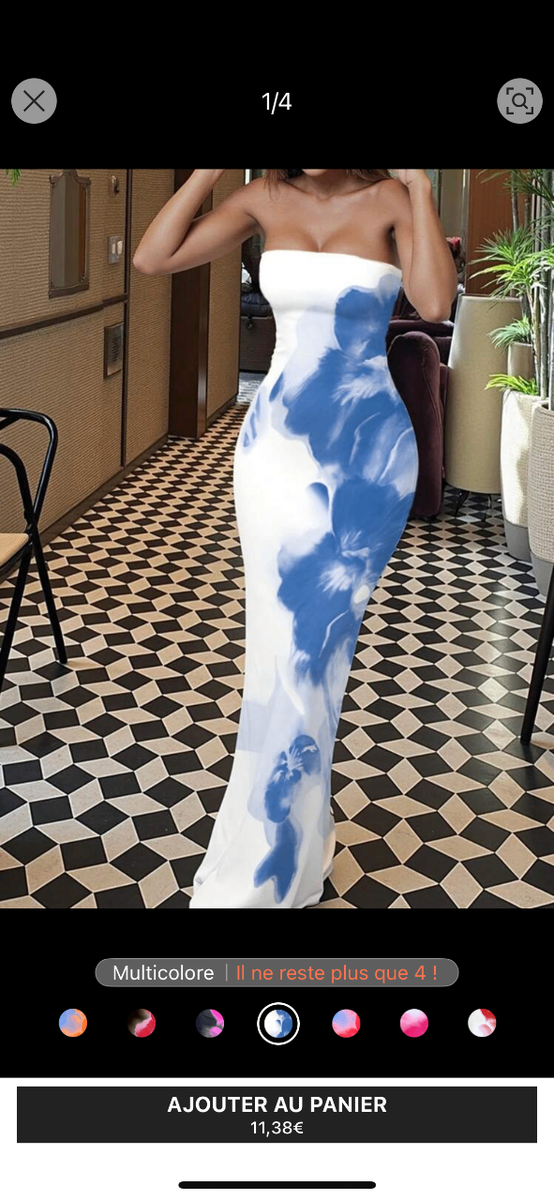 Robe Longue Bustier Évasée