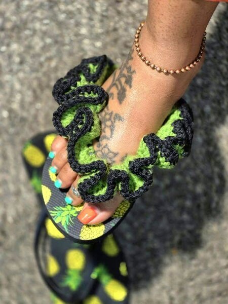 Sandales Flip-Flop Crochetées