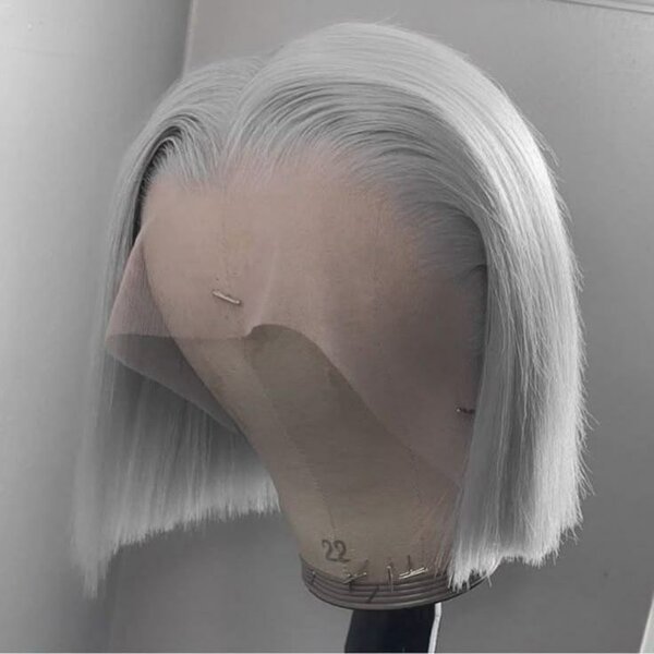 Perruque Lace Front Grise