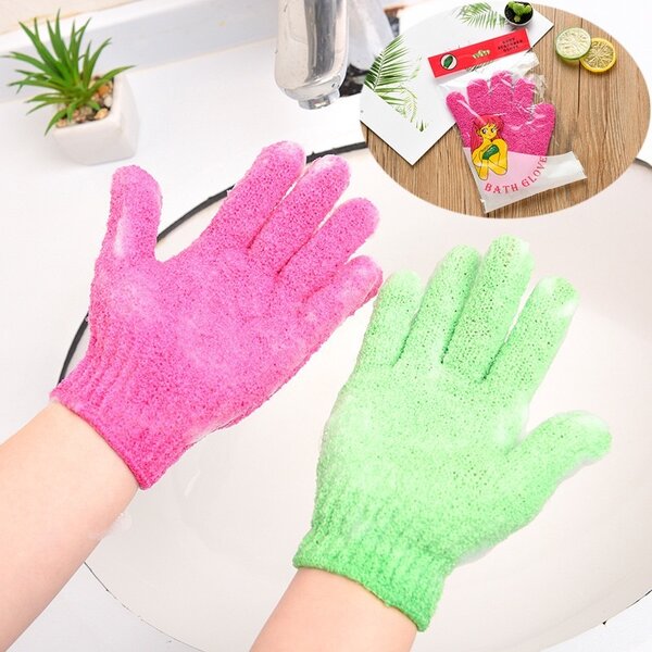 Exfoliating bath glove