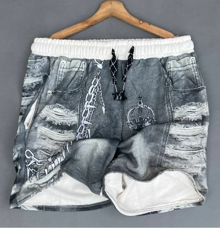 Shorts en jean imprimé branché