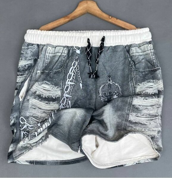 Shorts en jean imprimé branché